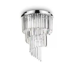 mennyezeti lámpa króm színű vázzal és fém testtel beltéri használatra ideal-lux-168937 - moretti.hu