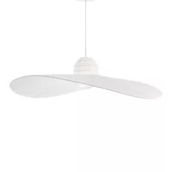 függesztett lámpa fehér színű vázzal és szövet testtel beltéri használatra ideal-lux-174396 - moretti.hu