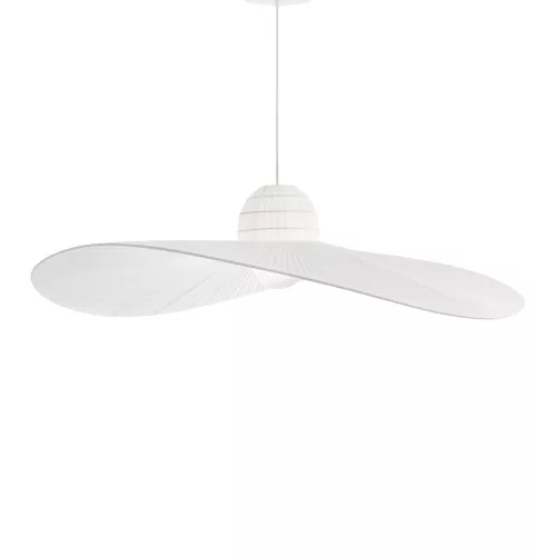 függesztett lámpa fehér színű vázzal és szövet testtel beltéri használatra ideal-lux-174396 - moretti.hu