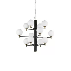 függesztett lámpa fekete színű vázzal és fém testtel beltéri használatra ideal-lux-197319 - moretti.hu