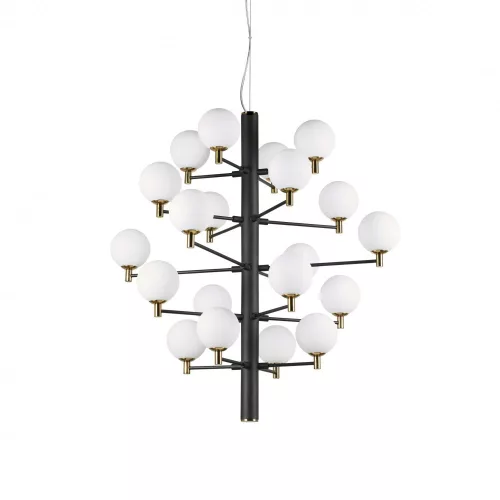 függesztett lámpa fekete színű vázzal és fém testtel beltéri használatra ideal-lux-197333 - moretti.hu
