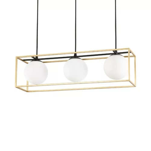 függesztett lámpa bronz színű vázzal és fém testtel beltéri használatra ideal-lux-198125 - moretti.hu