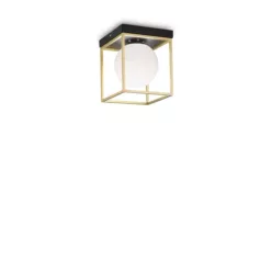 mennyezeti lámpa bronz színű vázzal és fém testtel beltéri használatra ideal-lux-198132 - moretti.hu