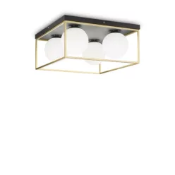 mennyezeti lámpa bronz színű vázzal és fém testtel beltéri használatra ideal-lux-198156 - moretti.hu