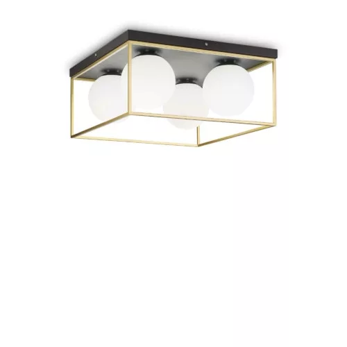 mennyezeti lámpa bronz színű vázzal és fém testtel beltéri használatra ideal-lux-198156 - moretti.hu