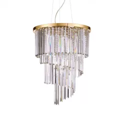 függesztett lámpa arany színű vázzal és fém testtel beltéri használatra ideal-lux-213521 - moretti.hu