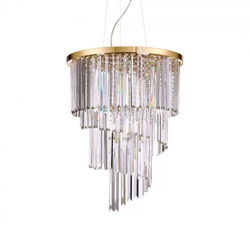 függesztett lámpa arany színű vázzal és fém testtel beltéri használatra ideal-lux-213521 - moretti.hu