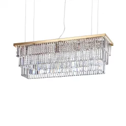 függesztett lámpa arany színű vázzal és fém testtel beltéri használatra ideal-lux-213583 - moretti.hu