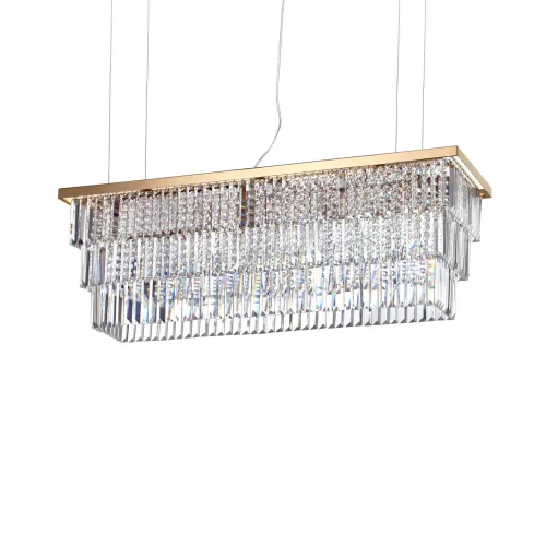 függesztett lámpa arany színű vázzal és fém testtel beltéri használatra ideal-lux-213583 - moretti.hu