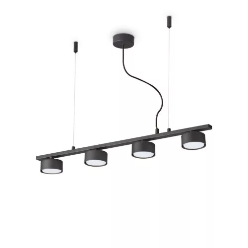 függesztett lámpa fekete színű vázzal és fém testtel beltéri használatra ideal-lux-235455 - moretti.hu