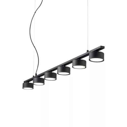 függesztett lámpa fekete színű vázzal és fém testtel beltéri használatra ideal-lux-235486 - moretti.hu
