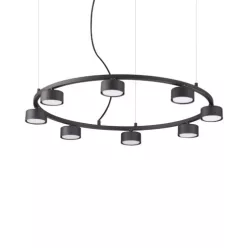 függesztett lámpa fekete színű vázzal és fém testtel beltéri használatra ideal-lux-235547 - moretti.hu
