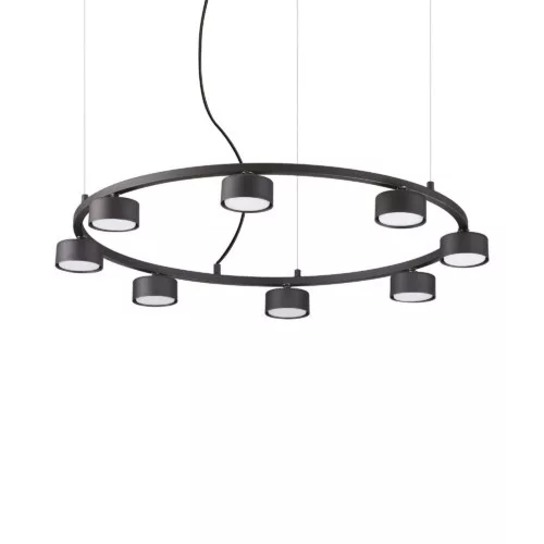 függesztett lámpa fekete színű vázzal és fém testtel beltéri használatra ideal-lux-235547 - moretti.hu