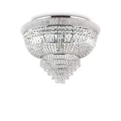 mennyezeti lámpa króm színű vázzal és fém testtel beltéri használatra ideal-lux-243566 - moretti.hu