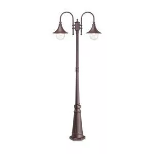 kültéri kandeláber kávé színű vázzal és fém testtel kerti használatra ideal-lux-246840 - moretti.hu