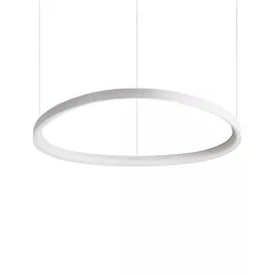 függesztett lámpa fehér színű vázzal és fém testtel beltéri használatra ideal-lux-247274 - moretti.hu