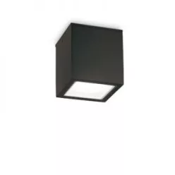 kültéri mennyezeti lámpa fekete színű vázzal és fém testtel kerti használatra ideal-lux-251530 - moretti.hu