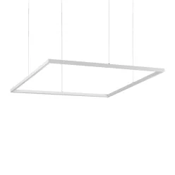 függesztett lámpa fehér színű vázzal és fém testtel beltéri használatra ideal-lux-259192 - moretti.hu