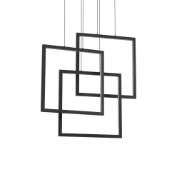függesztett lámpa fekete színű vázzal és fém testtel beltéri használatra ideal-lux-269375 - moretti.hu