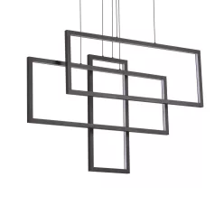 függesztett lámpa fekete színű vázzal és fém testtel beltéri használatra ideal-lux-269382 - moretti.hu