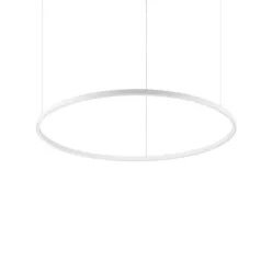 függesztett lámpa fehér színű vázzal és fém testtel beltéri használatra ideal-lux-269870 - moretti.hu