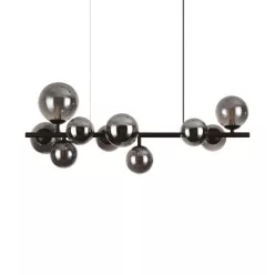 függesztett lámpa fekete színű vázzal és fém testtel beltéri használatra ideal-lux-271408 - moretti.hu