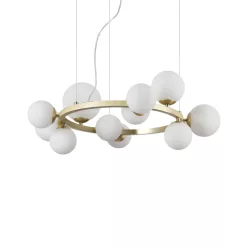 függesztett lámpa bronz színű vázzal és fém testtel beltéri használatra ideal-lux-283807 - moretti.hu