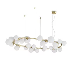 függesztett lámpa bronz színű vázzal és fém testtel beltéri használatra ideal-lux-296746 - moretti.hu
