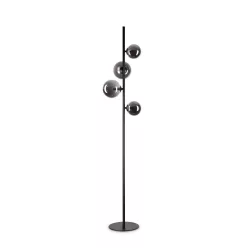 állólámpa fekete színű vázzal és fém testtel beltéri használatra ideal-lux-306988 - moretti.hu