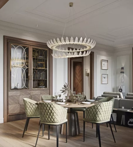 csillár szatén teak színű vázzal és üveg testtel beltéri használatra italamp-683-120 - moretti.hu