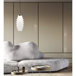 függesztett lámpa opál színű vázzal és üveg testtel beltéri használatra italamp-t1800-s1 - moretti.hu