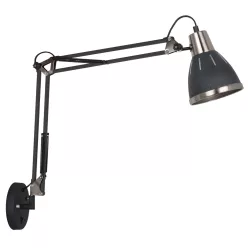 fali lámpa fekete színű vázzal és fém testtel beltéri használatra italux-mb-hn5069-bl-s-nick - moretti.hu