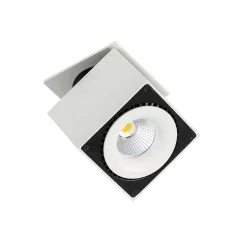 mennyezetbe építhető lámpa fekete színű vázzal és fém testtel beltéri használatra italux-sl7562-28w-3000k-wh-bl - moretti.hu