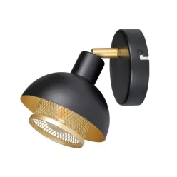 fali lámpa fekete színű vázzal és fém testtel beltéri használatra italux-spl-27357-1-bk-gd - moretti.hu