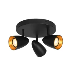 Mennyezeti Lámpa Fekete Tino ITALUX-SPL-36748-3R-BK-GD