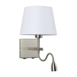 fali lámpa fehér színű vázzal és fém testtel beltéri használatra italux-wl-1122-2-bl-sn-ro-wh - moretti.hu