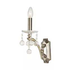   ITALUX 9341-B115:B1361W-AB BAJO Kristály Fali Lámpa Antik bronz, Átlátszó E14 IP20