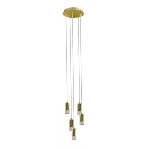 ITALUX HD443N058144NNBB MENTIN Többágú Függesztett Lámpa Csiszolt Sárgaréz LED IP20