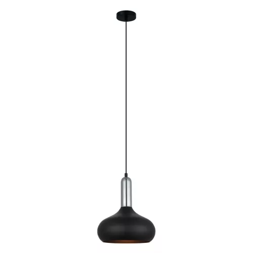 ITALUX MDM-3029-1-BK-CR QUESMO Modern Függesztett Lámpa Króm, Fekete E27 IP20