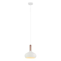   ITALUX MDM-3029-1-W-COP QUESMO Modern Függesztett Lámpa Fehér, Réz E27 IP20