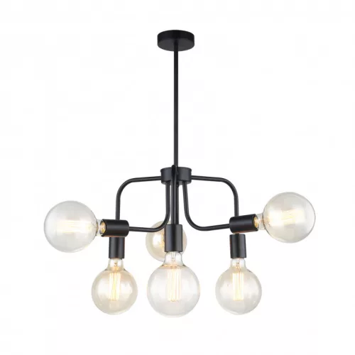 ITALUX MDM-3678-6-BK KRISTY Glamour Csillár Fekete E27 IP20