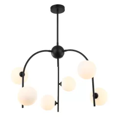   ITALUX MDM-3800-6-BK-W CELINE Glamour Csillár Fehér, Fekete G9 IP20