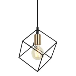 Italux MORESTEL MDM-4244/1 BK+BRO Függőlámpa 1x40W/E27