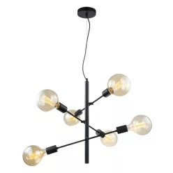 ITALUX MDM3582-6-BK MADALYN Glamour Csillár Fekete E27 IP20