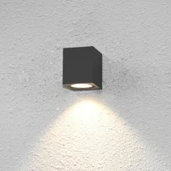   ITALUX OWL-2197-1SQ GENTA Modern Kültéri Fali Lámpa Fekete GU10 IP54