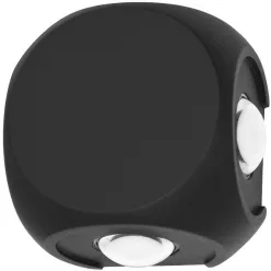   ITALUX PL-461 PORSO Modern Kültéri Fali Lámpa Fekete LED IP44