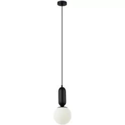   ITALUX PND-02340-1S-BK ALDEVA Modern Függesztett Lámpa Fehér, Fekete E27 IP20