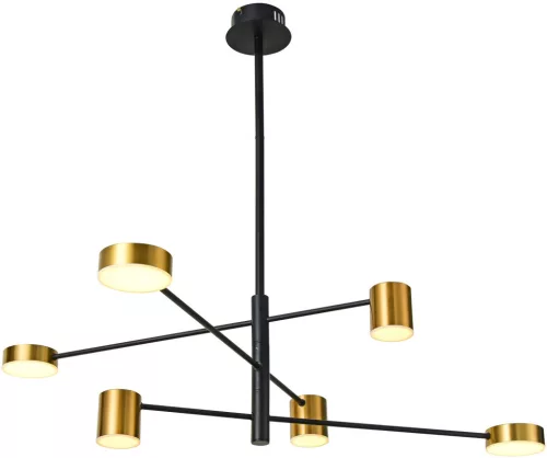 Italux REMDAL PND-16374-6 BK+GD Csillár 6x30W/LED 3000K 847LM IP20