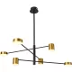 Italux REMDAL PND-16374-6 BK+GD Csillár 6x30W/LED 3000K 847LM IP20
