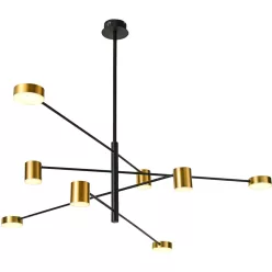  Italux REMDAL PND-16374-8 BK+GD Csillár 8x35,5W/LED 3000K 653LM IP20